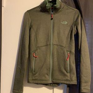 Olive green north face full zip